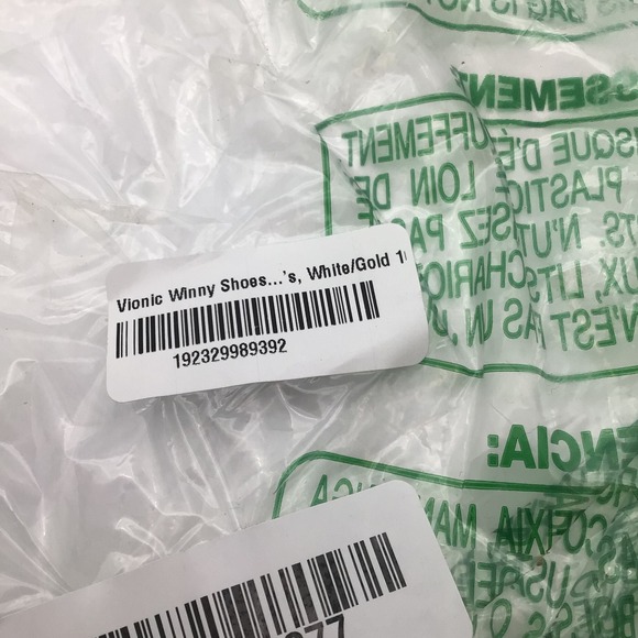 Vionic Winny Shoes Womens White Gold Leather Lace Up Sneakers Size 10 Wide - New - Picture 6 of 7